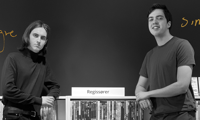 Sigve Wiedswang og Simen B.W. Khan i Sølvbergets filmsamling