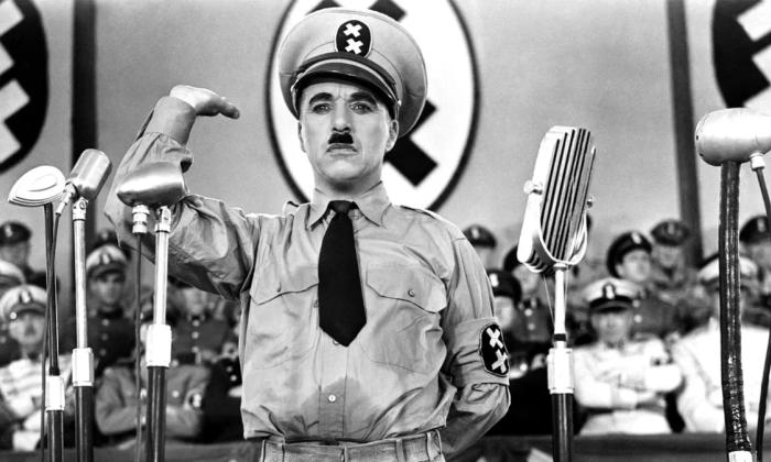 Charlie Chaplin i filmen The great dictator