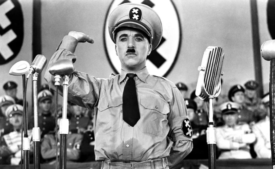 Charlie Chaplin i filmen The great dictator