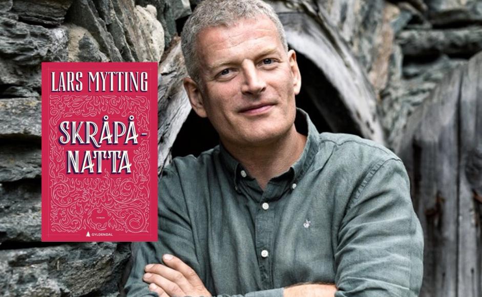Lars Mytting med boka Skråpånatta innfelt