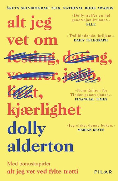 Forside til Dolly Aldertons roman "Alt jeg vet om kjærlighet"