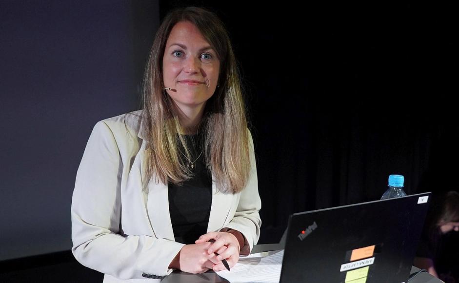 Karen-Anna Eggen fotografert på Sølvberget (foto Dorthe Stramrud)