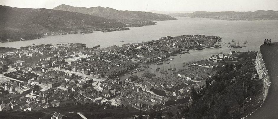Bilde av Bergen på slutten av 1800-tallet