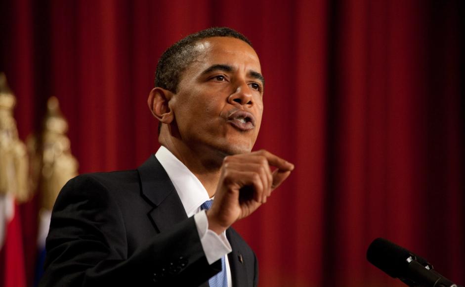 President Barack Obama taler i Kairo i 2009 (bilde: public domain gjennom Det hvite hus)