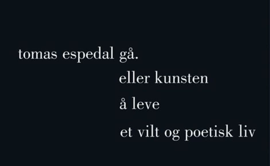 Gå. Eller kunsten å leve et vilt og poetisk liv av Tomas Espedal