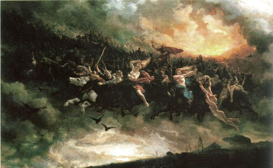 Maleriet Åsgårdsreien av Peter Nicolai Arbo (1872)