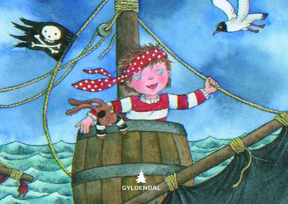 Illustrasjon fra bokcovr til boken Malvin og Piassava av Kari Grossmann.