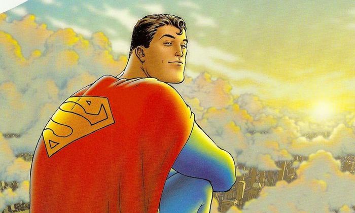 Bilde av Superman med trær i bakgrunnet