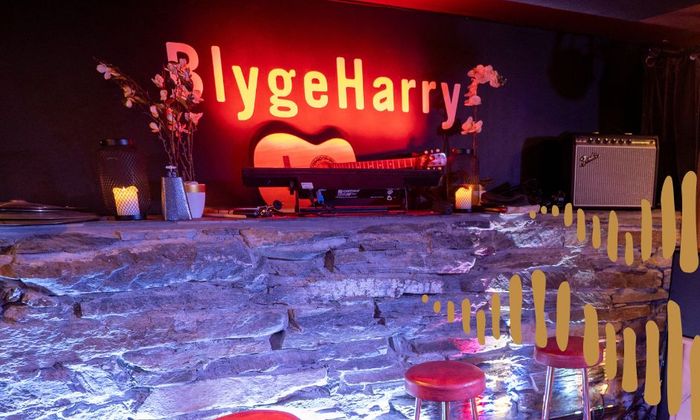 Illustrasjon for festivalbar på Blyge Harry