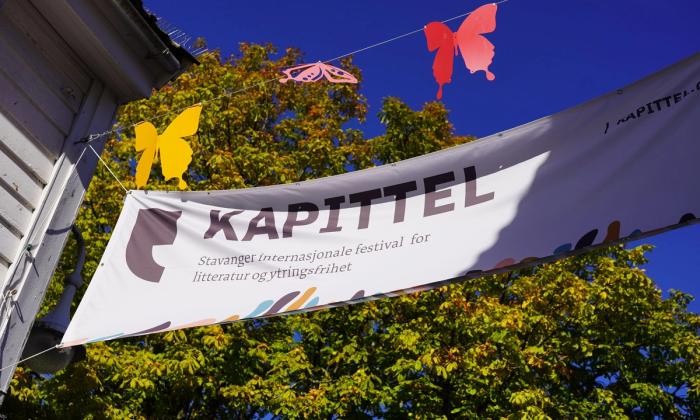 Kapittelbanner over Laugmannsgata i Stavanger